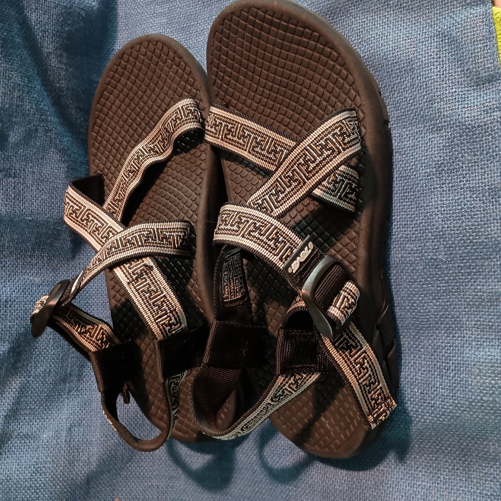 Teva Black and Gray Sandals with Adjustable Straps